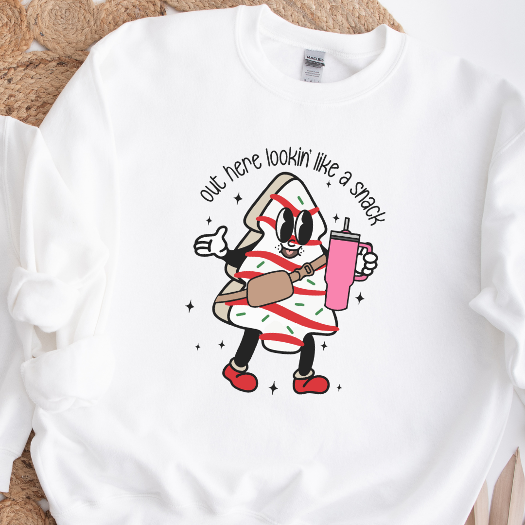 "Out Here Looking Like a Snack" Cake Crew Neck