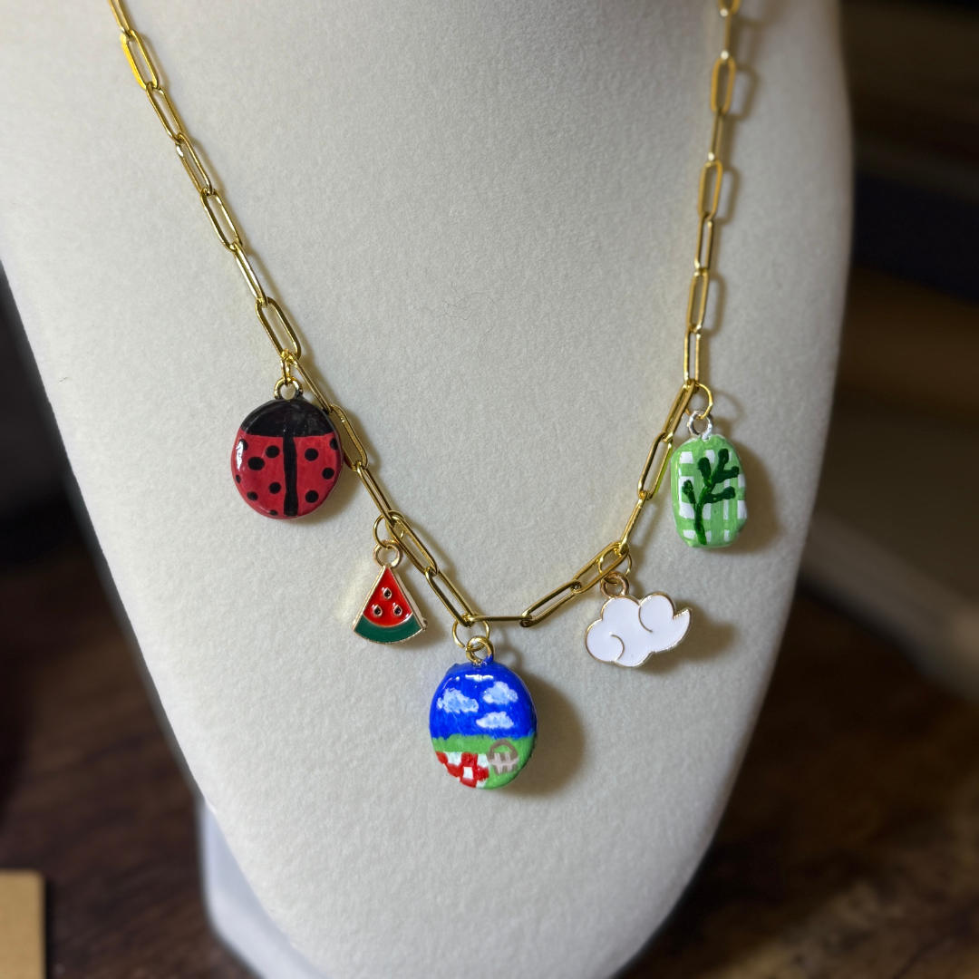 CUSTOM Handmade Clay Charm Necklace