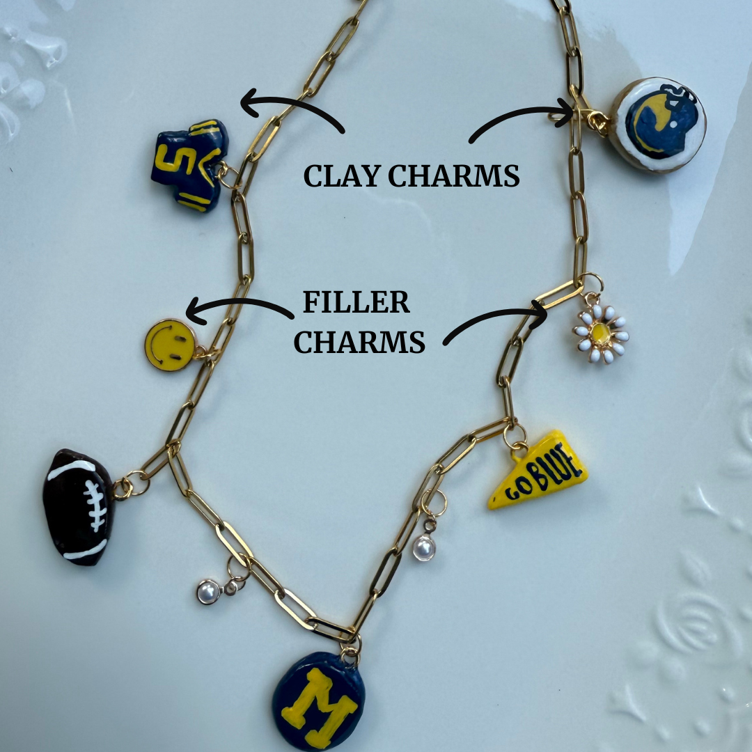 CUSTOM Handmade Clay Charm Necklace
