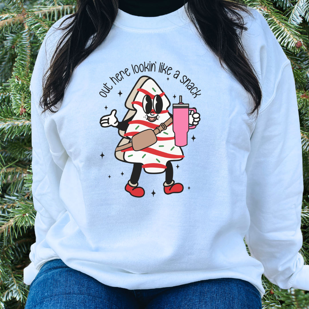 "Out Here Looking Like a Snack" Cake Crew Neck