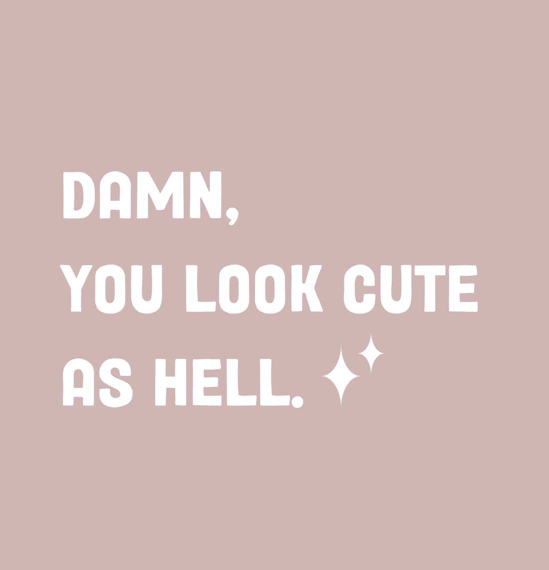 "Cute as Hell" Vinyl Mirror Decal