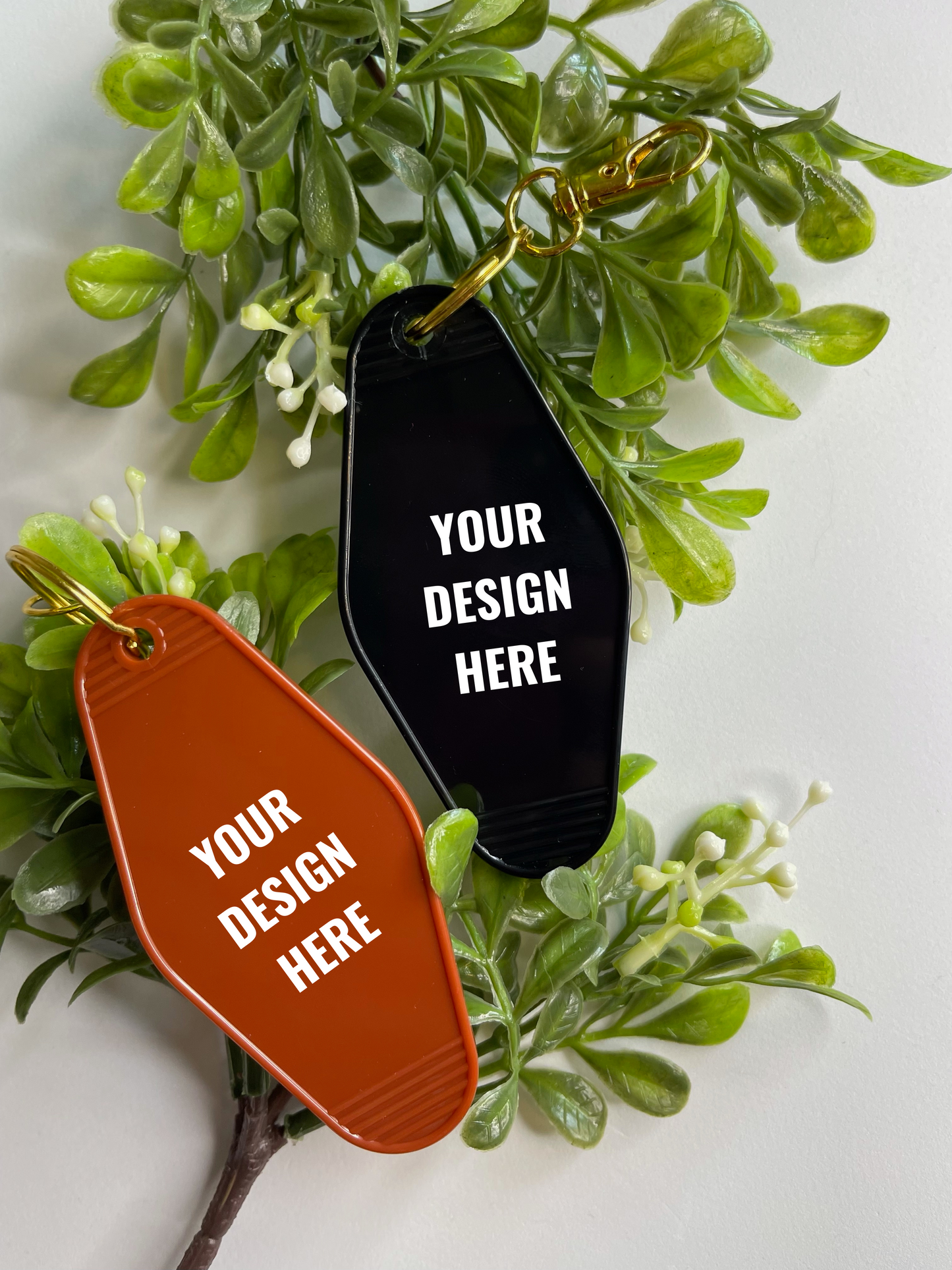 CUSTOM Vintage Motel Style Keychain