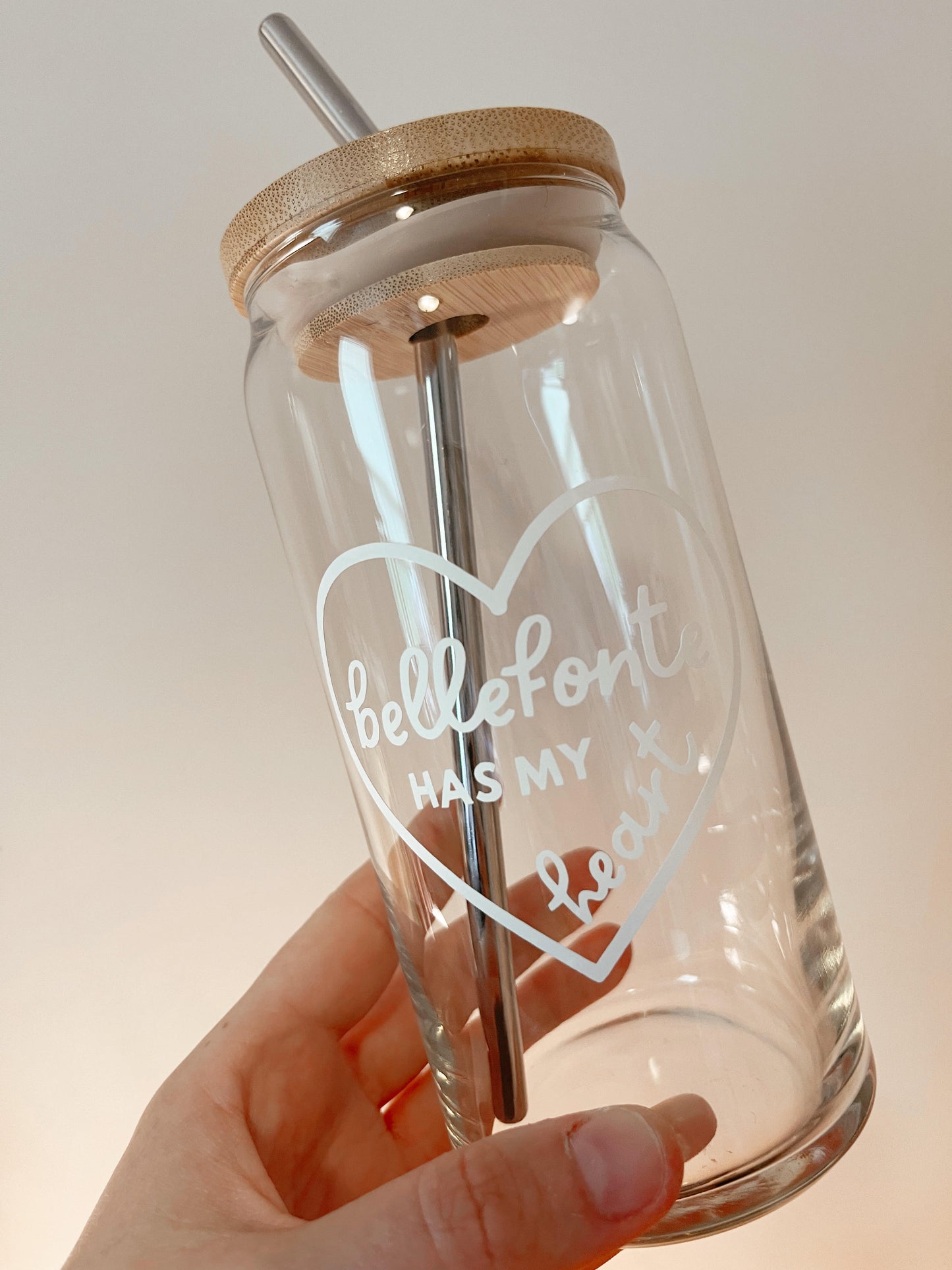 Glass Can Set: Glass, Lid & Straw
