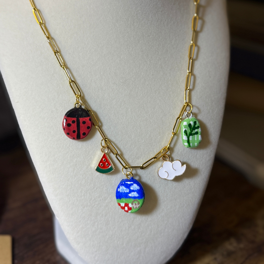CUSTOM Handmade Clay Charm Necklace