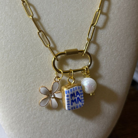 CUSTOM Handmade Clay Carabiner Necklace