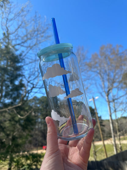 "Cloud 9" Glass Can Cup