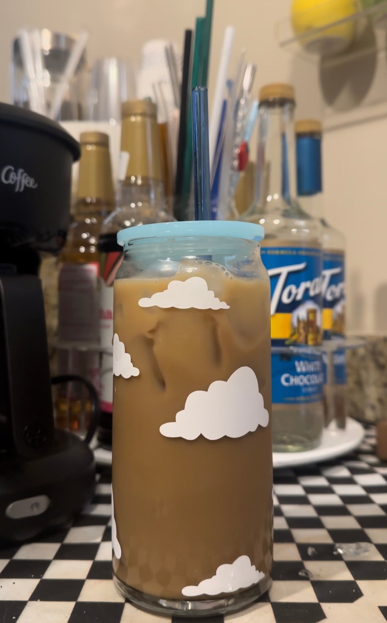 "Cloud 9" Glass Can Cup