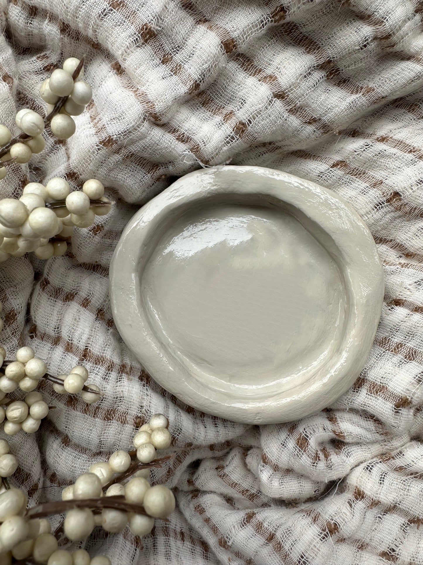 CUSTOM Painted Handmade Clay Trinket Dish