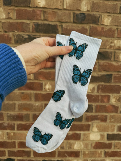 Butterfly Print Socks