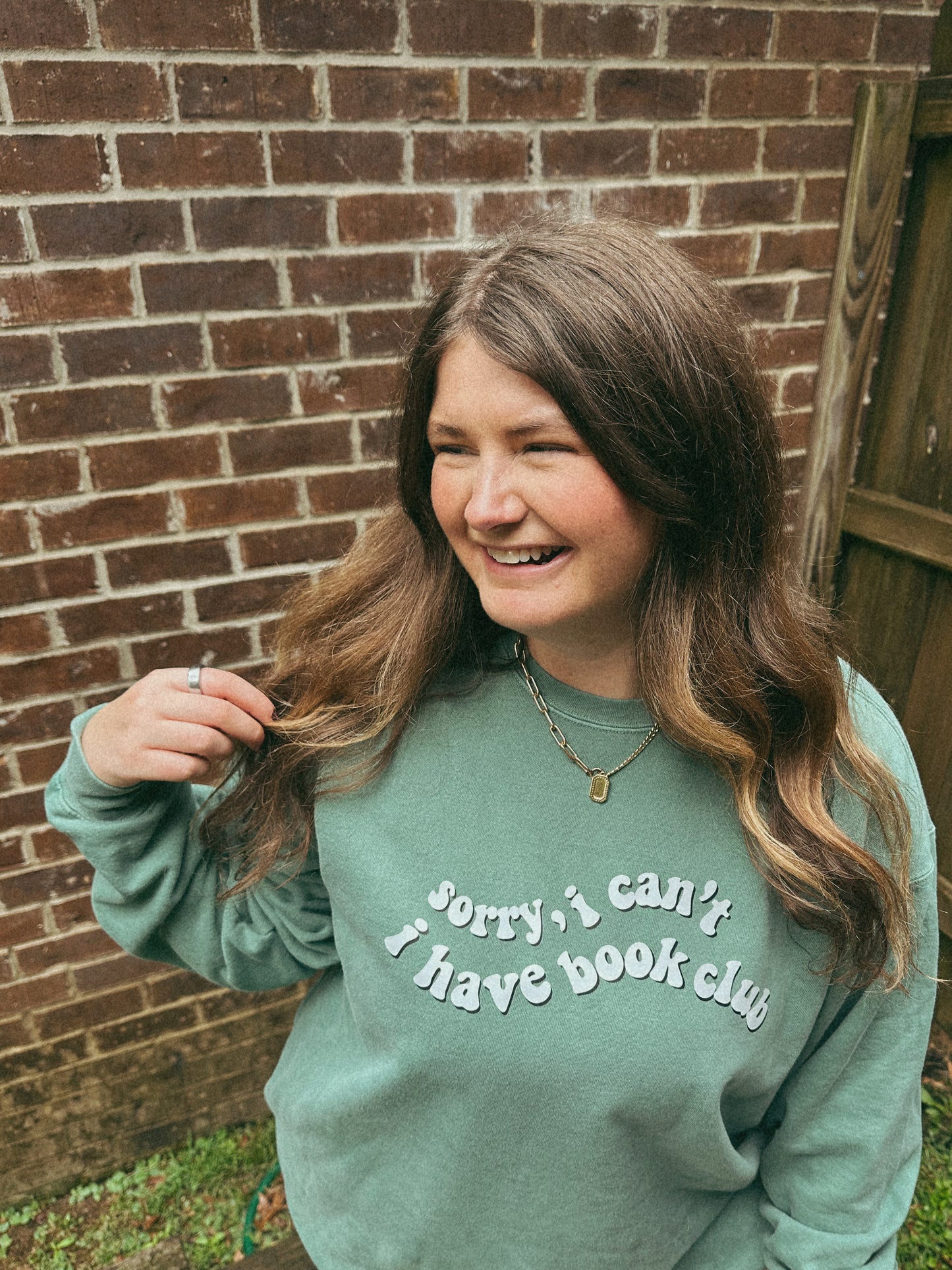 "sorry I can't, I have book club" Comfort Colors Crew Neck