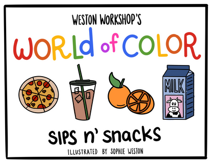 World of Color Sips 'n Snacks Coloring Book