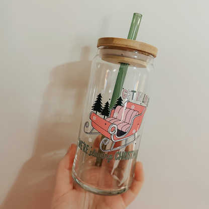 "We're Slaying Christmas" Glass Can Cup