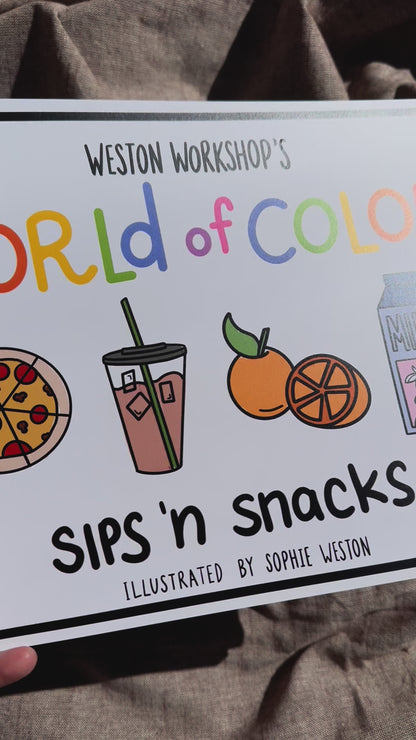 World of Color Sips 'n Snacks Coloring Book