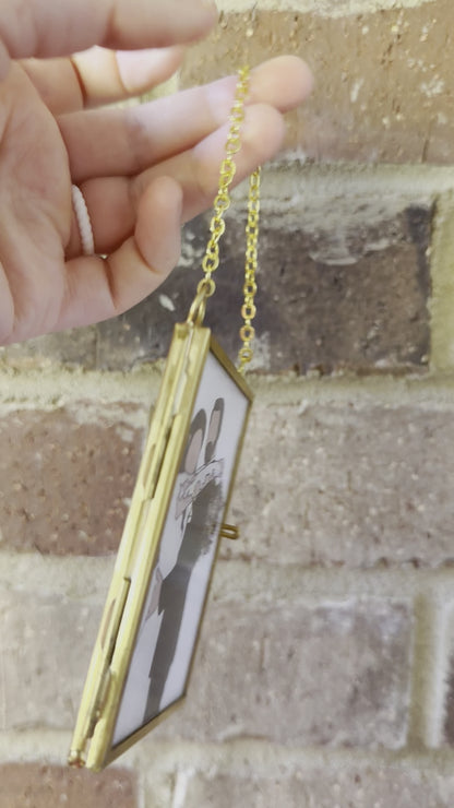 CUSTOM Digital Print Gold Frame Ornament