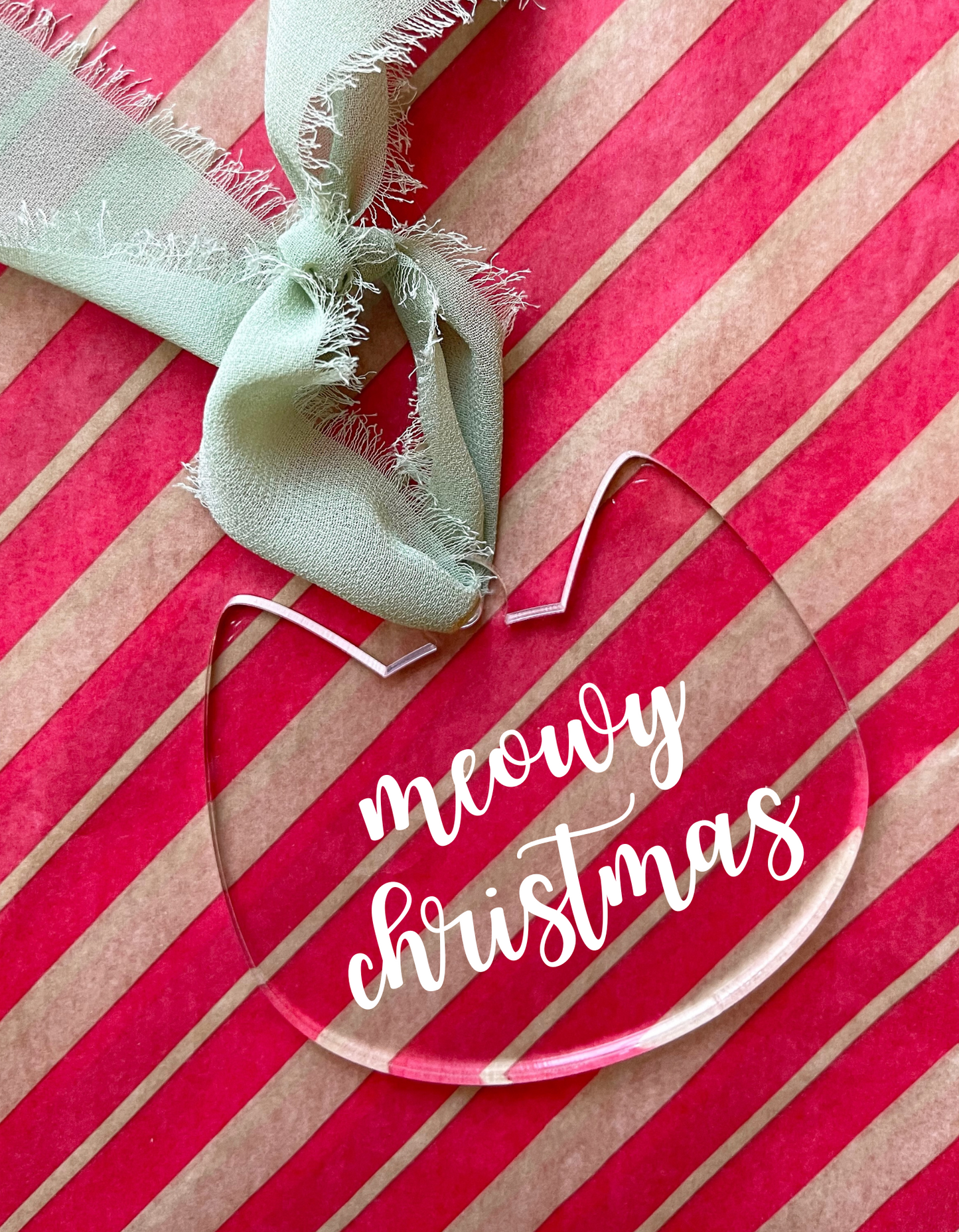 CUSTOM Cat Acrylic Ornament