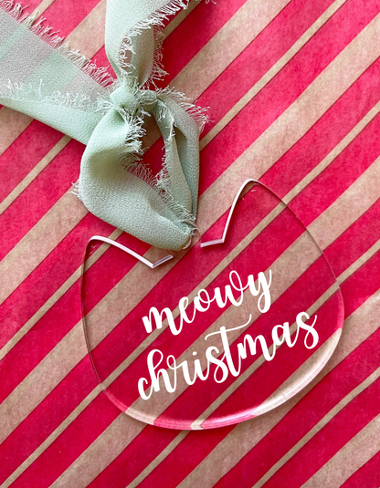 CUSTOM Cat Acrylic Ornament