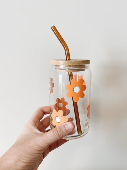 Glass Can Set: Glass, Lid & Straw