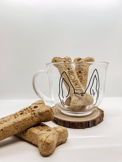 Custom Pet Ears Glass Mug: ONE PET