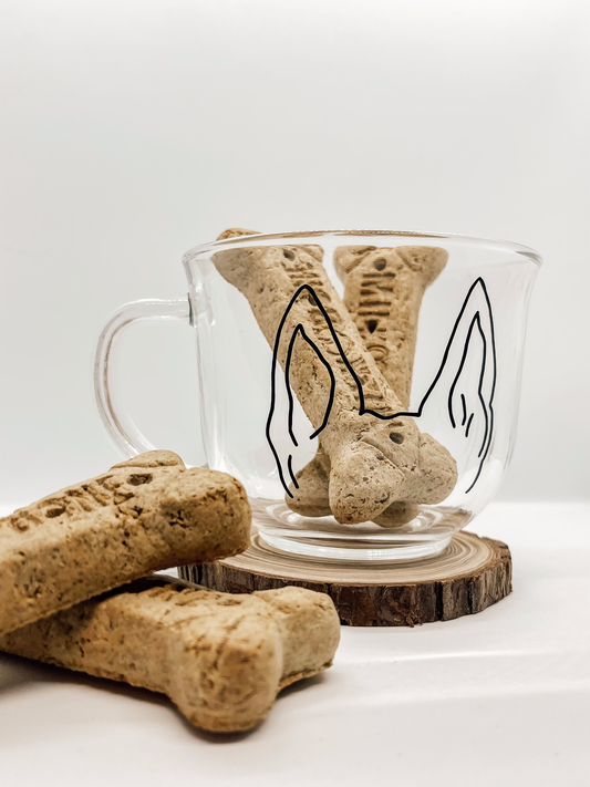 Custom Pet Ears Glass Mug: ONE PET