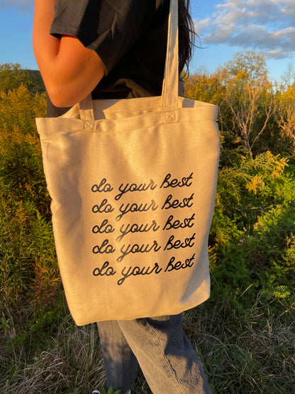 "DO YOUR BEST" Canvas Tote Bag
