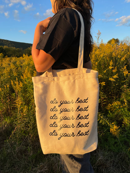 "DO YOUR BEST" Canvas Tote Bag
