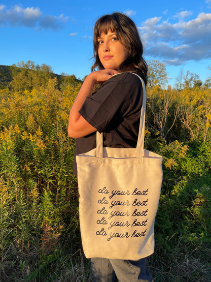 "DO YOUR BEST" Canvas Tote Bag