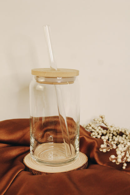 Glass Can Bamboo Lid
