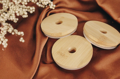 Glass Can Bamboo Lid
