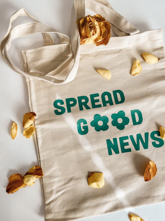 "Spread Good News" Canvas Tote Bag