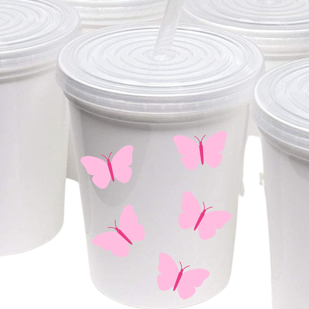 Butterfly Kiddo Plastic Tumbler Cup