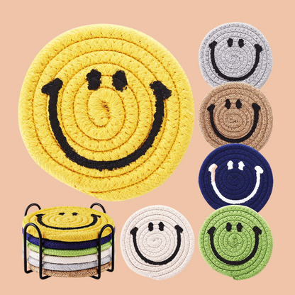Braided Smiley Drink Coaster