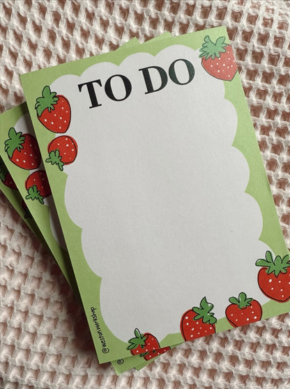 Summer Strawberry 5x7 Notepad