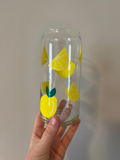 Lemon Glass Can Cup