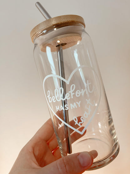 Glass Can Set: Glass, Lid & Straw